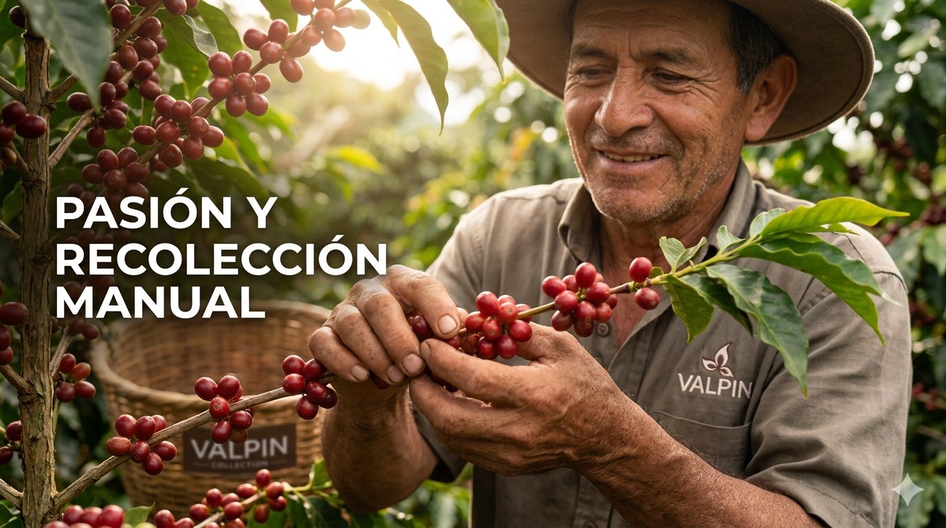 Recolección manual de cerezas de café - VALPIN
